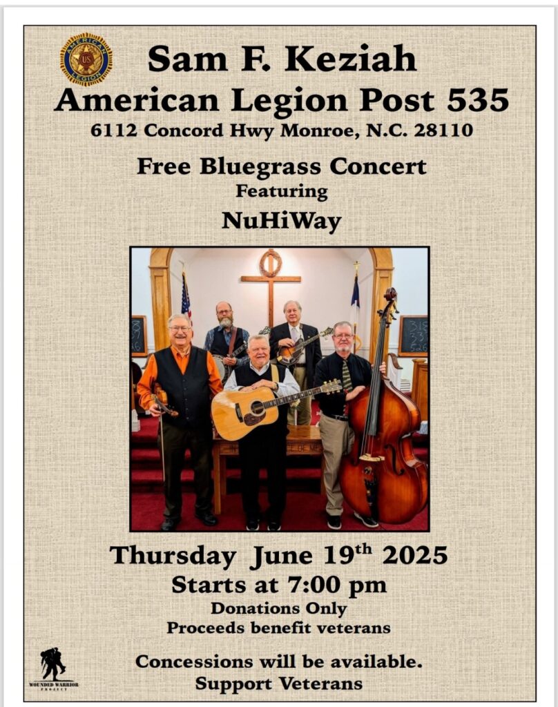 Free Bluegrass Concert on June 19